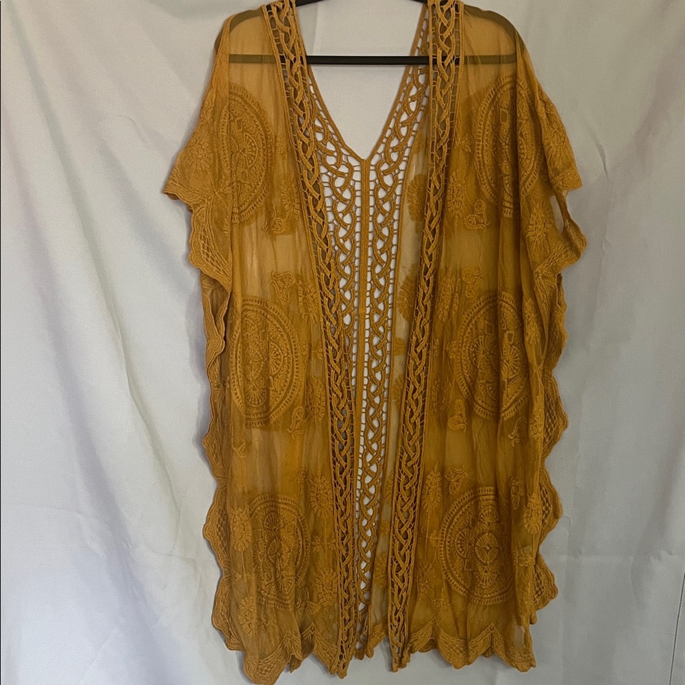 Bohemian Mustard Yellow Kimono